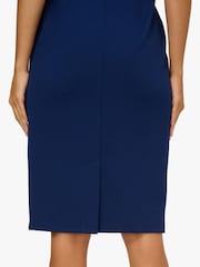 Adrianna Papell Mini Bow Front Sheath Dress - Image 5 of 6