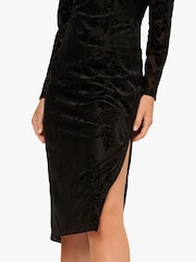 Adrianna Papell Burnout Velvet Black Dress - Image 5 of 6