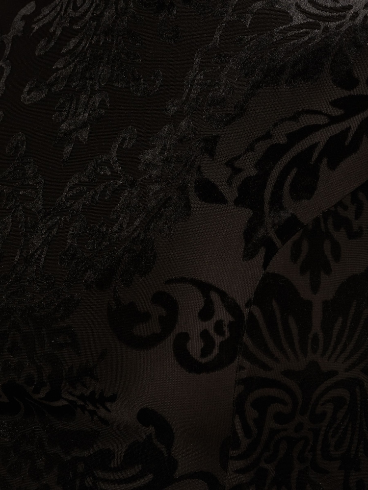 Adrianna Papell Burnout Velvet Black Dress - Image 6 of 6 Adrianna Papell Burnout Velvet Black Dress - Image 6 of 6