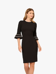 Adrianna by Adrianna Papell Pearl Trimmed Black Dress - Image 1 of 6