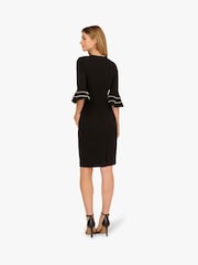 Adrianna by Adrianna Papell Pearl Trimmed Black Dress - Image 2 of 6