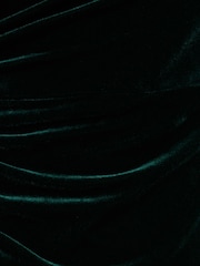 Adrianna Papell Green Velvet Column Gown - Image 6 of 6