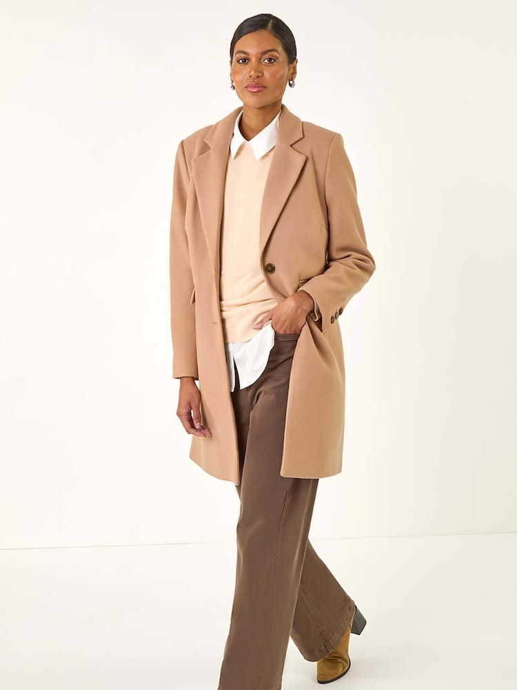 Roman Tailored Casacos de abotoamento simples sob - Imagem 1 de 5