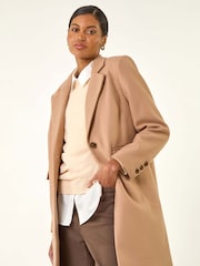Roman Tailored Casacos de abotoamento simples sob - Imagem 2 de 5