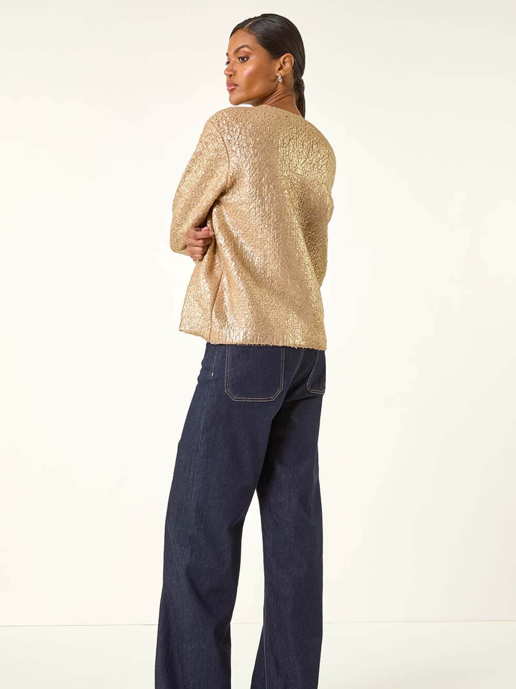 Buy Roman Metallic Knit Cardigan from Next USA