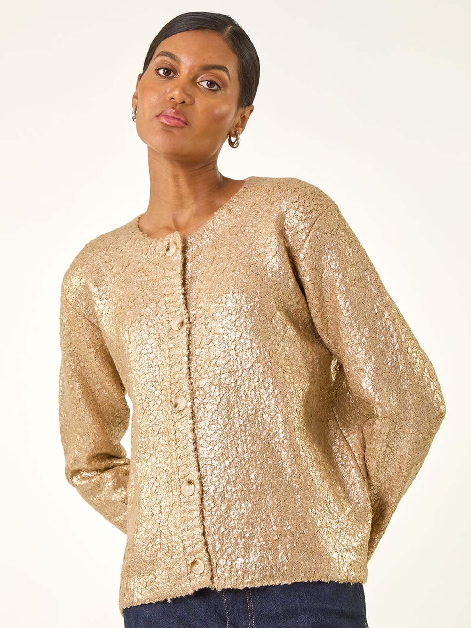 Buy Roman Metallic Knit Cardigan from Next USA