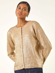 Roman Metallic Knit Cardigan - Image 4 of 5