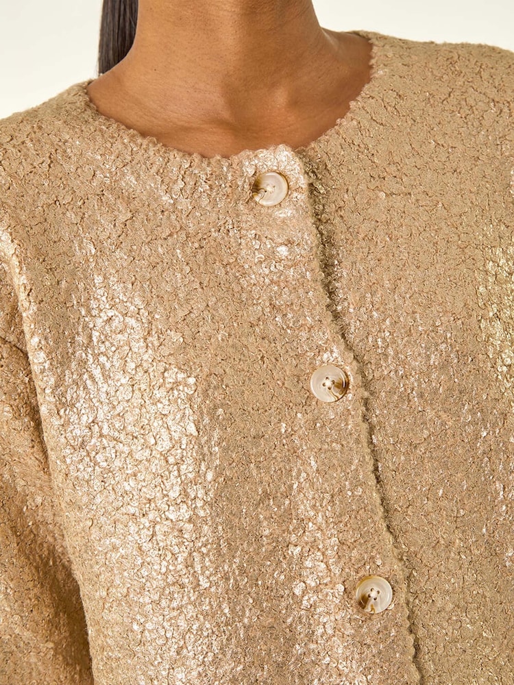 Roman Metallic Knit Cardigan - Image 5 of 5 Roman Metallic Knit Cardigan - Image 5 of 5