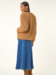 Roman Natural Faux Fur Borg Pocket Front Jacket - Image 3 of 5