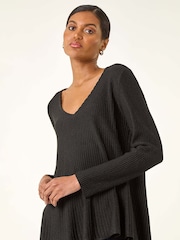 Roman Black Tie Back Knit Jumper - Image 1 of 5