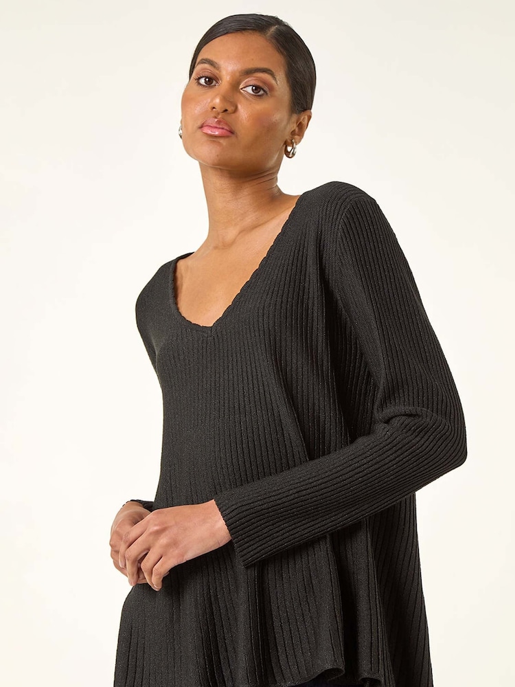 Roman Black Tie Back Knit Jumper - Image 1 of 5
