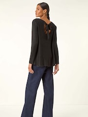 Roman Black Tie Back Knit Jumper - Image 4 of 5