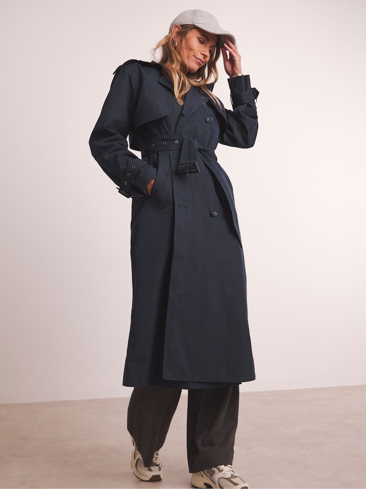 JD Williams Blue Anthology Premium Elevated Trench Coat - Image 1 of 4 JD Williams Blue Anthology Premium Elevated Trench Coat - Image 1 of 4