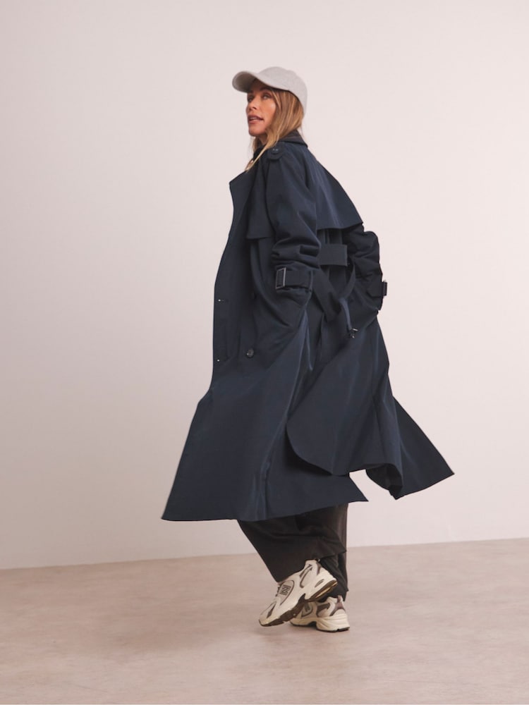 JD Williams Blue Anthology Premium Elevated Trench Coat - Image 2 of 4 JD Williams Blue Anthology Premium Elevated Trench Coat - Image 2 of 4