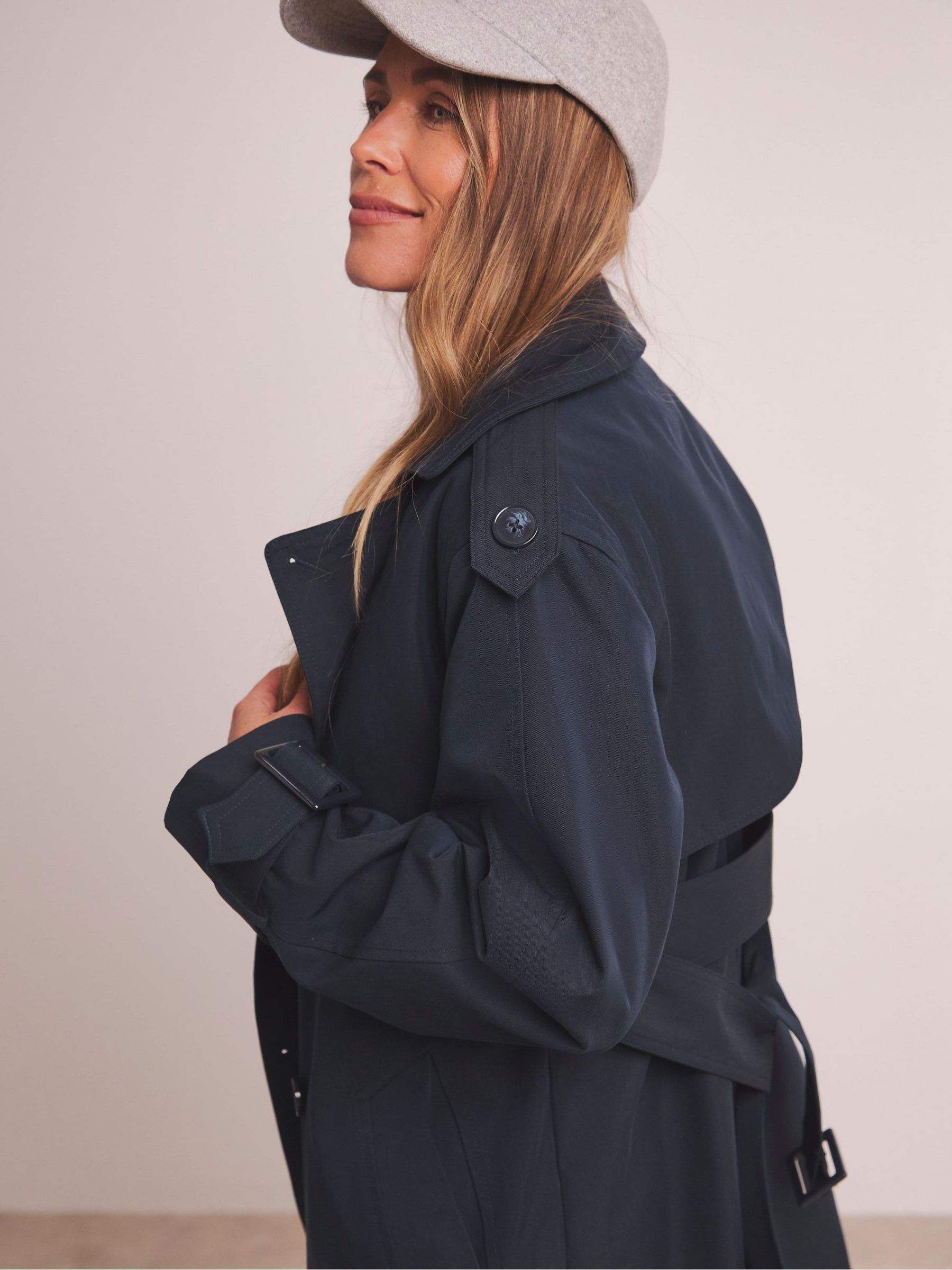 Buy Anthology By JD Williams Blue Premium Elevated Trench Coat