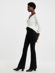 JD Williams Black Cosy Bootcut Jeans - Image 1 of 4