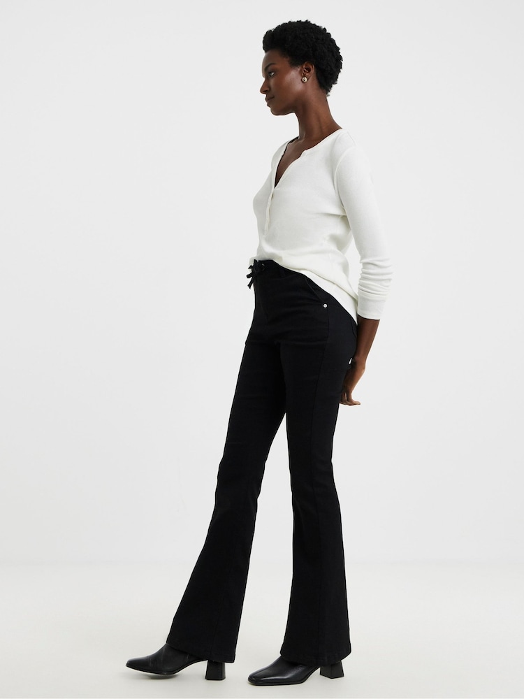 JD Williams Black Cosy Bootcut Jeans - Image 1 of 4