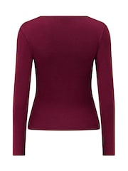 Pour Moi Red Second Skin Thermal Long Sleeve Top - Image 1 of 4