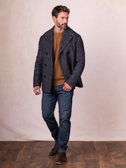 Lakeland Clothing Grey Ulverston Pea Coat - Image 3 of 6