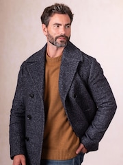 Lakeland Clothing Grey Ulverston Pea Coat - Image 4 of 6