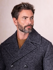 Lakeland Clothing Grey Ulverston Pea Coat - Image 5 of 6