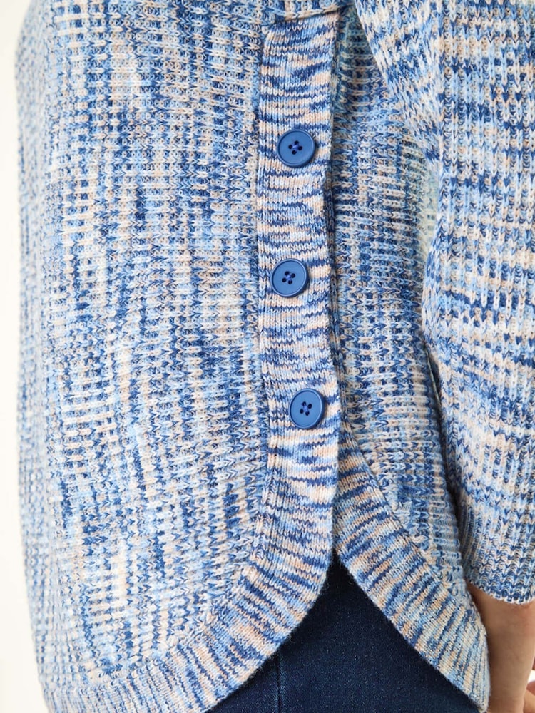 Roman Blue Petite Curve Hem Knit Jumper - Image 5 of 5 Roman Blue Petite Curve Hem Knit Jumper - Image 5 of 5