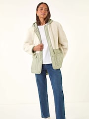 Roman Green Petite Borg Quilted Jacket - Image 2 of 5