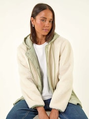 Roman Green Petite Borg Quilted Jacket - Image 4 of 5