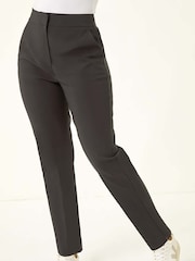 Roman Black Petite Bengaline Smart Stretch Trousers - Image 4 of 5