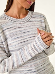 Roman Grey Petite Space Dye Knit Jumper - Image 5 of 5