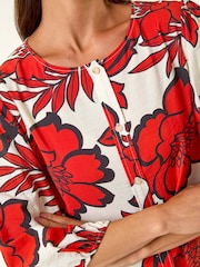 Roman Red Petite Floral Buttoned Blouse - Image 5 of 5