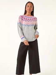 Roman Petite Fairisle Raglan Knit Jumper - Imagem 1 de 5