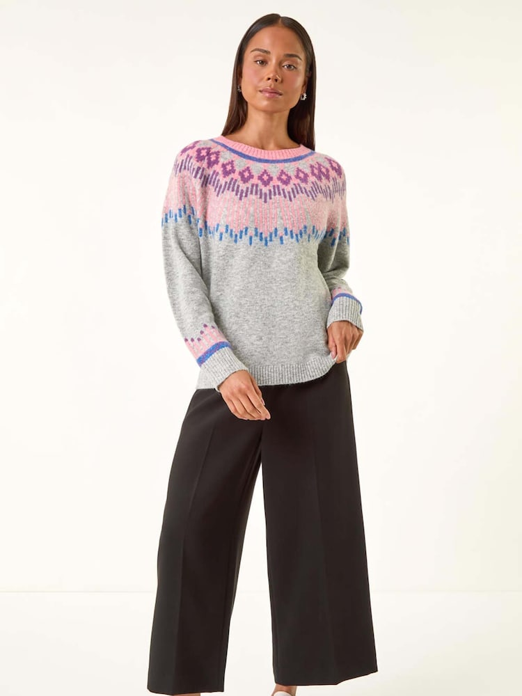Roman Petite Fairisle Raglan Knit Jumper - Imagem 1 de 5