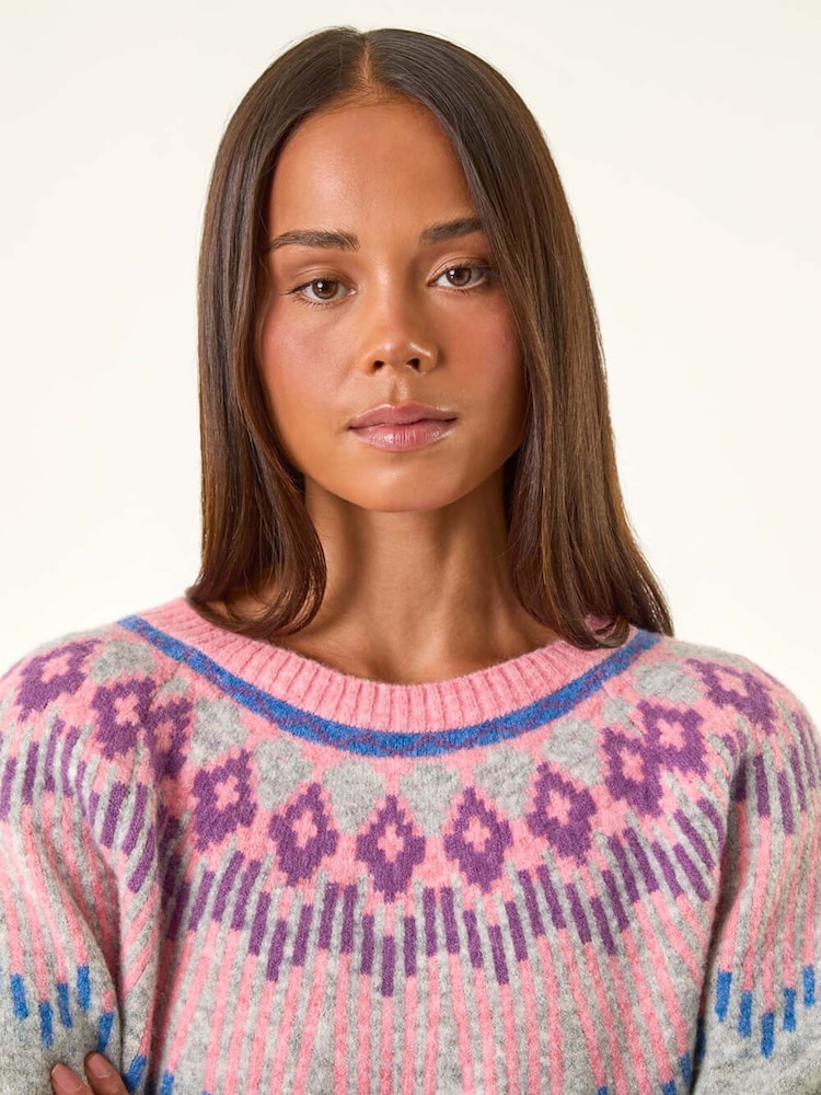 Roman Petite Fairisle Raglan Knit Jumper - Imagem 2 de 5