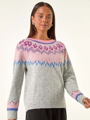 Roman Petite Fairisle Raglan Knit Jumper - Imagem 4 de 5