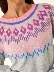 Roman Petite Fairisle Raglan Knit Jumper - Imagem 5 de 5