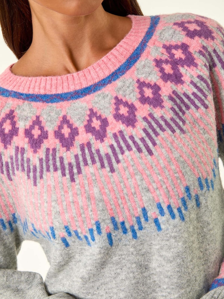 Roman Petite Fairisle Raglan Knit Jumper - Imagem 5 de 5