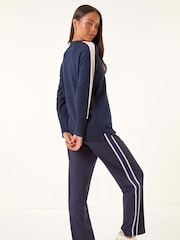 Roman Pink Petite Contrast Knitted Jumper - Image 3 of 5