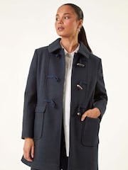 Roman Blue Petite Patch Pocket Duffle Coat - Image 1 of 5
