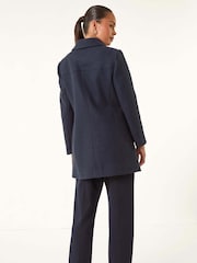 Roman Blue Petite Patch Pocket Duffle Coat - Image 3 of 5