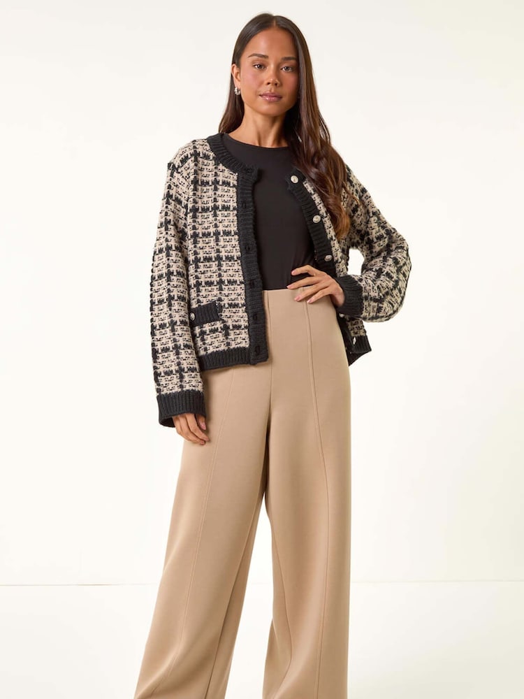 Roman Natural Petite Front Seam Stretch Trousers - Image 2 of 5 Roman Natural Petite Front Seam Stretch Trousers - Image 2 of 5