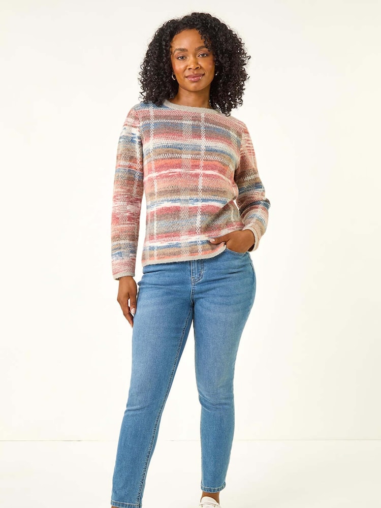 Roman Petite Check Knit Jumper - Imagem 1 de 5