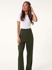 Roman Green Petite Straight Leg Ponte Stretch Trousers - Image 2 of 5