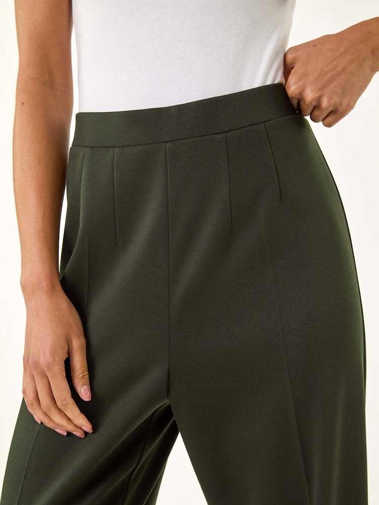 Roman Green Petite Straight Leg Ponte Stretch Trousers - Image 5 of 5