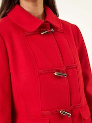 Roman Red Petite Patch Pocket Duffle Coat - Image 5 of 5