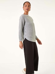 Roman Grey Petite Curve Hem Knit Jumper - Image 2 of 5