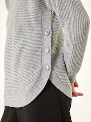 Roman Grey Petite Curve Hem Knit Jumper - Image 5 of 5