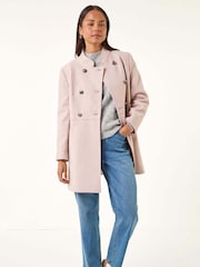 Roman Pink Petite Military Buttoned Coat - Image 2 of 5