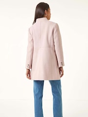 Roman Pink Petite Military Buttoned Coat - Image 3 of 5