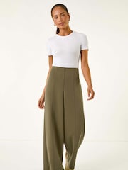 Roman Green Petite Front Seam Stretch Trousers - Image 1 of 5